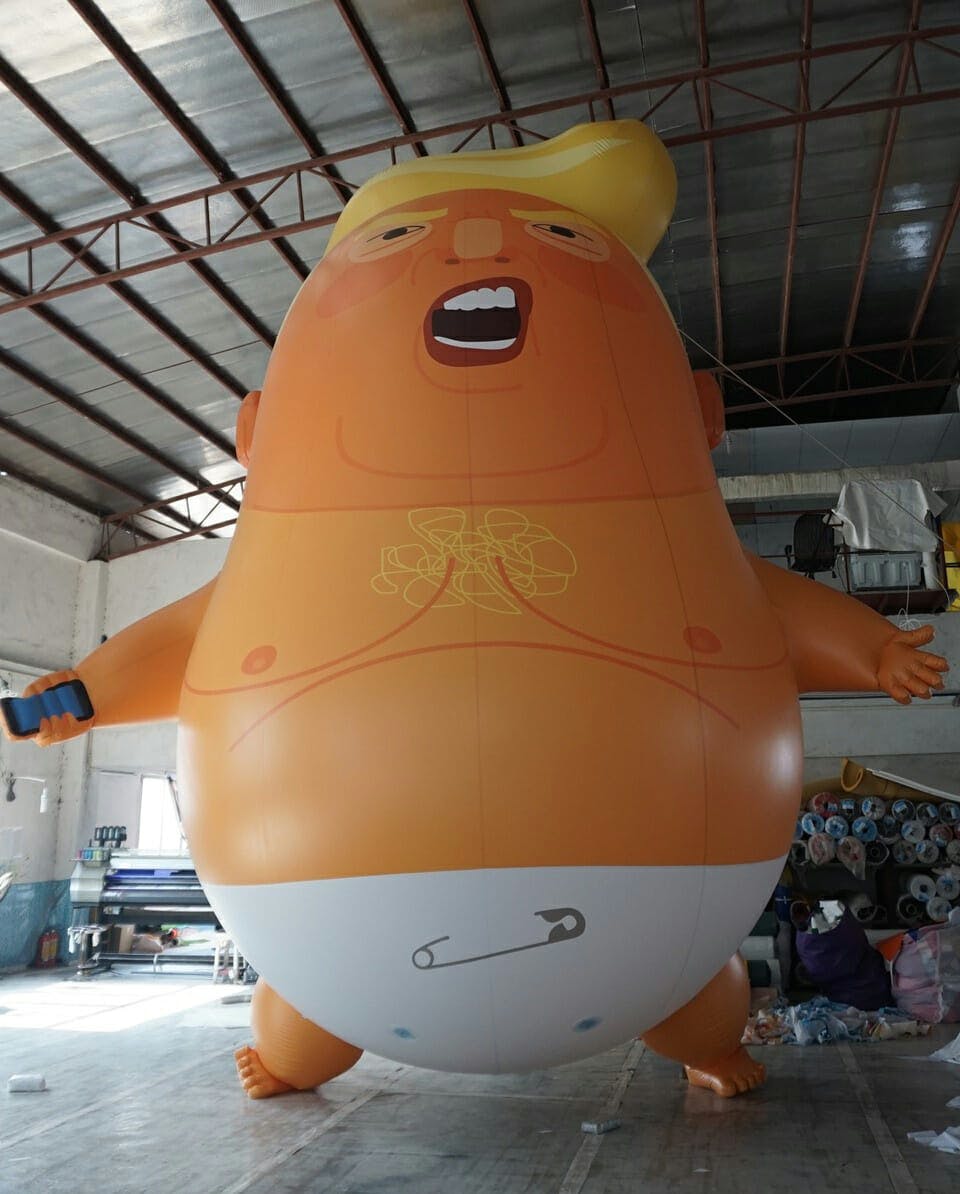 baby trump balloon
