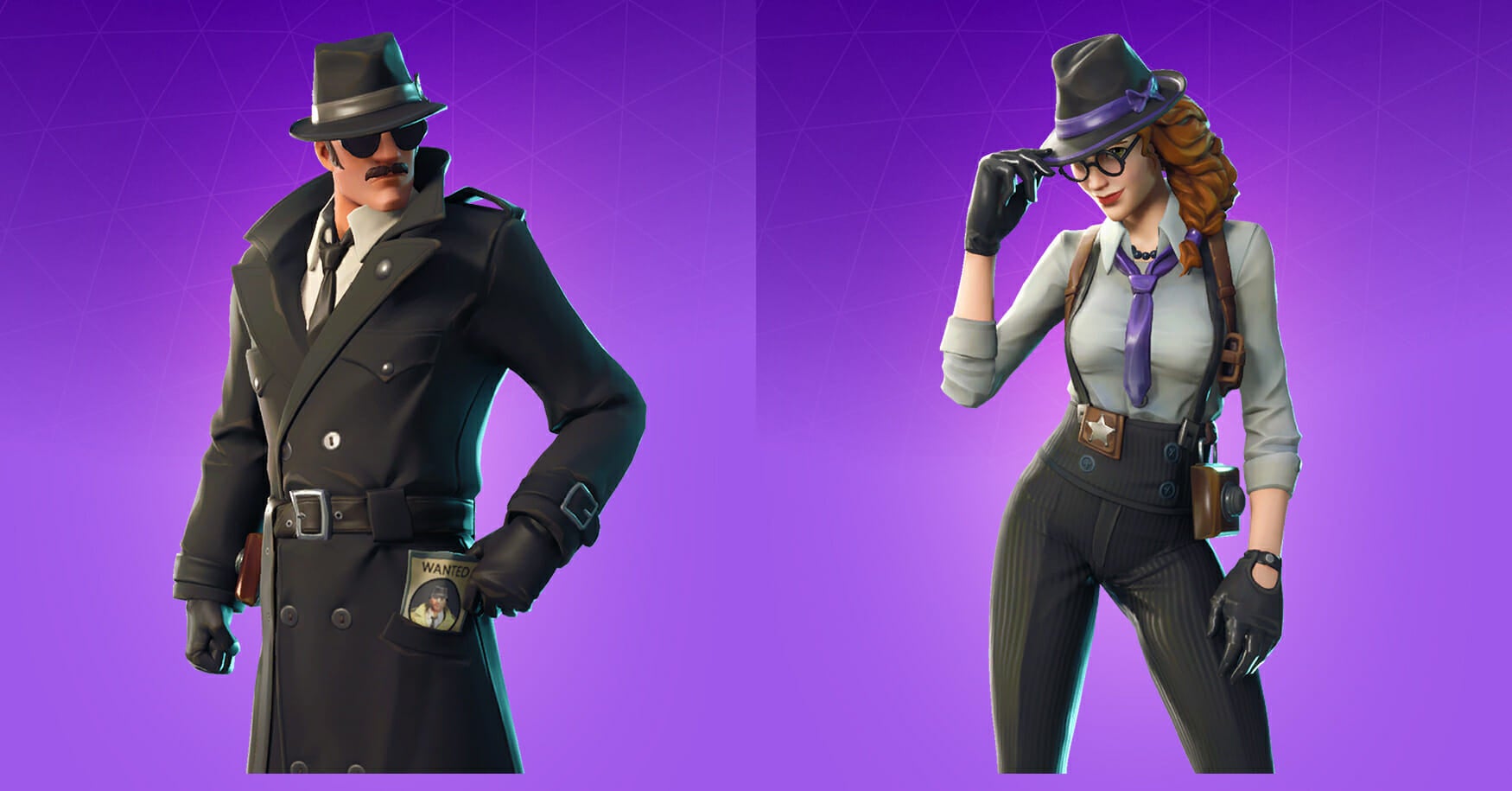 all fortnite skins : noir gumshoe