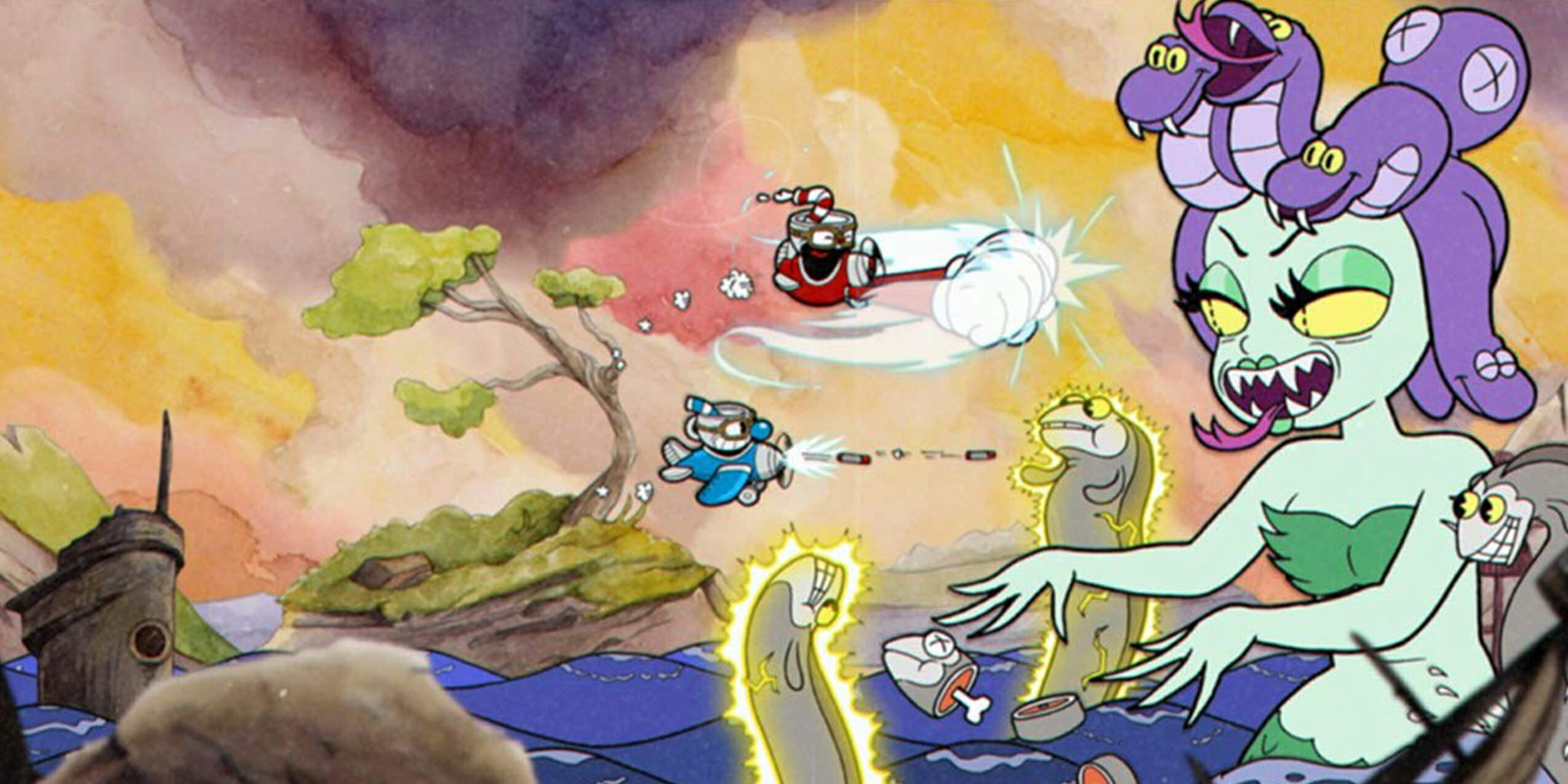 Cuphead freetp. Cuphead игра. Капхед босс Муха. Братья Блейз капхед. Капхед мини боссы.