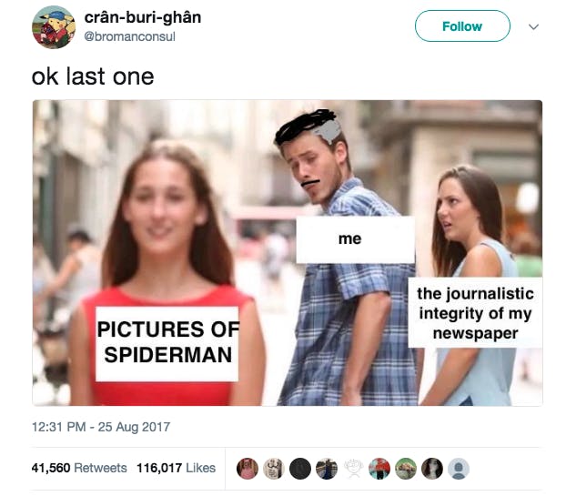 distracted boyfriend : distracted boyfriend spiderman