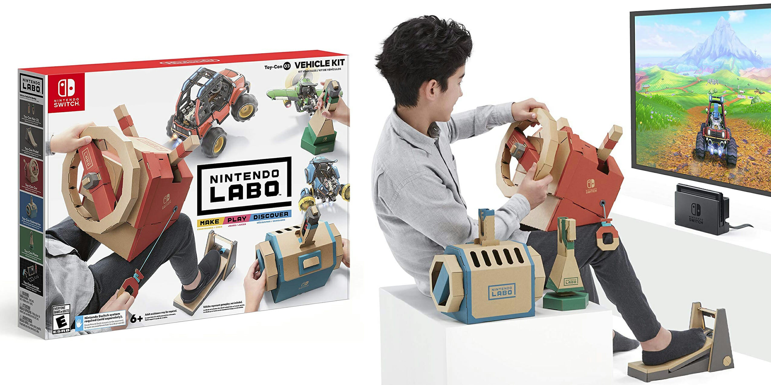 Race, dive, and soar through the skies with Nintendo Labo Vehicle Kit