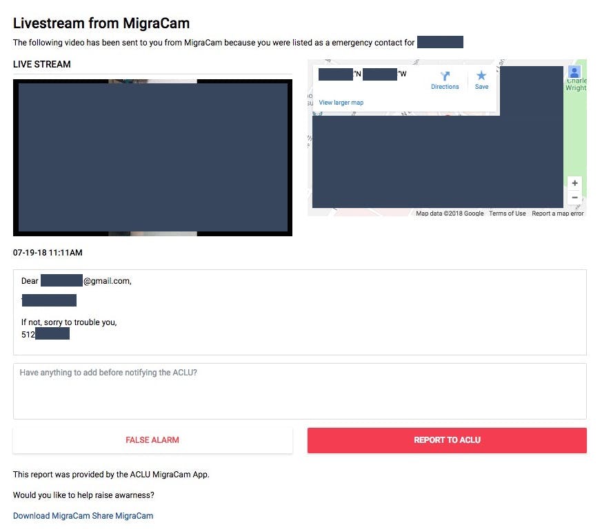 The MigraCam livestreaming website.