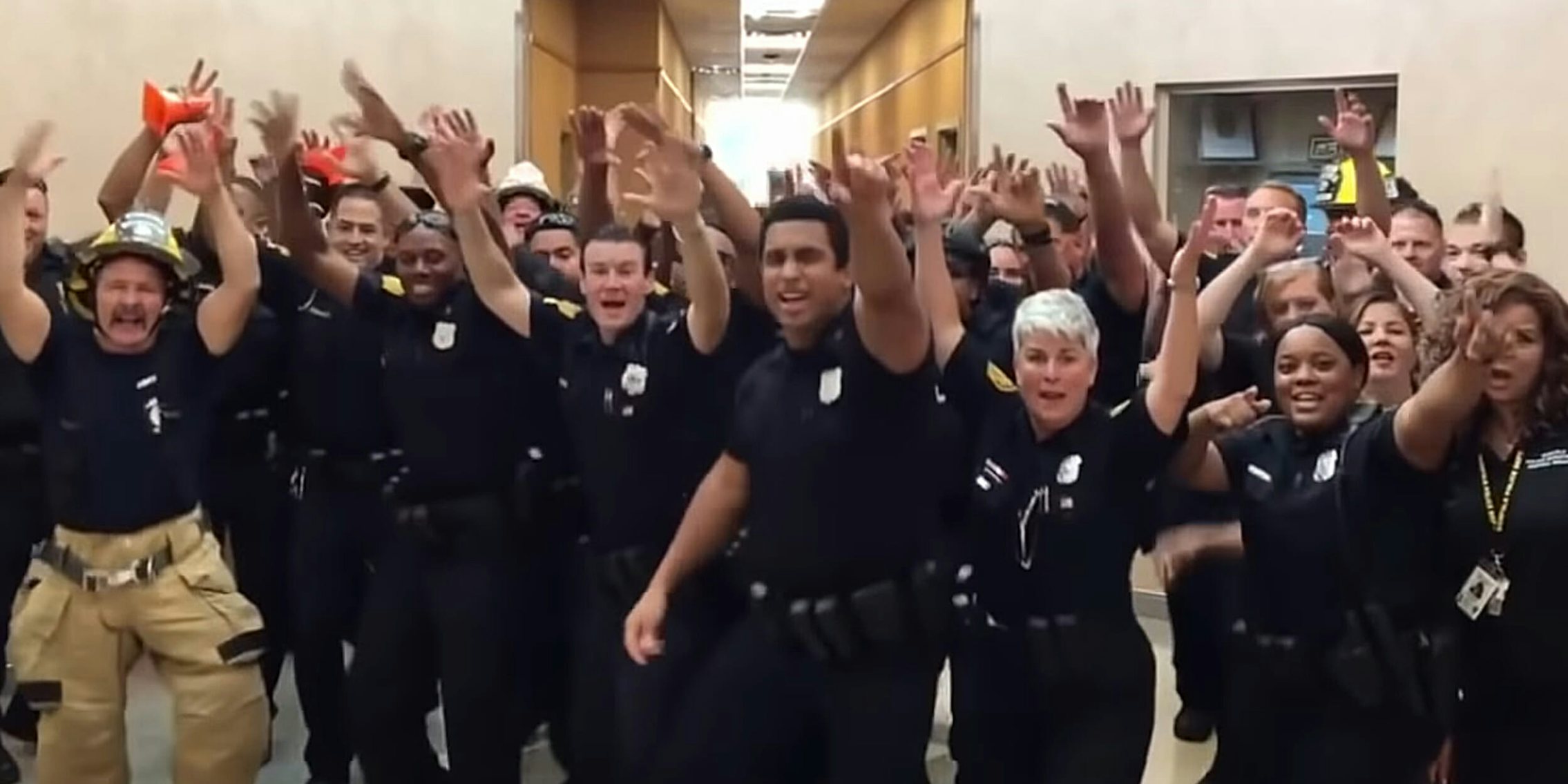 police department lip sync uptown funk