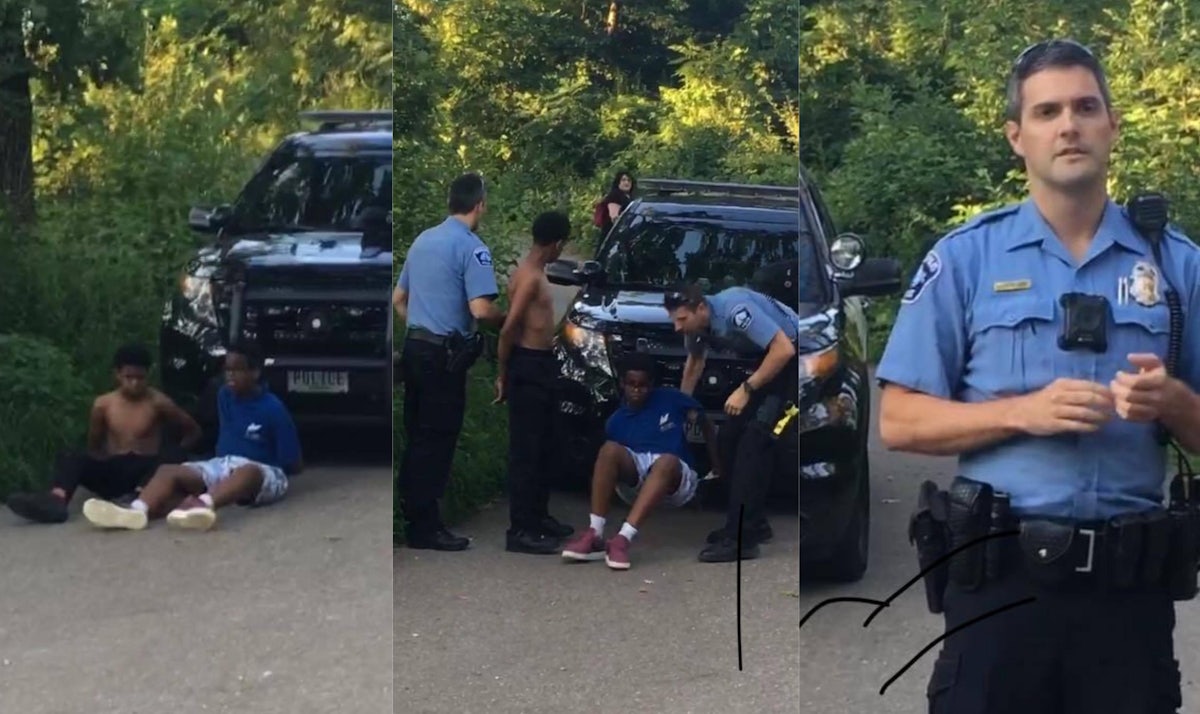 Minneapolis Park police detained two unarmed black teenagers on Tuesday after a 911 caller accused them of carrying weapons and assaulting her boyfriend.