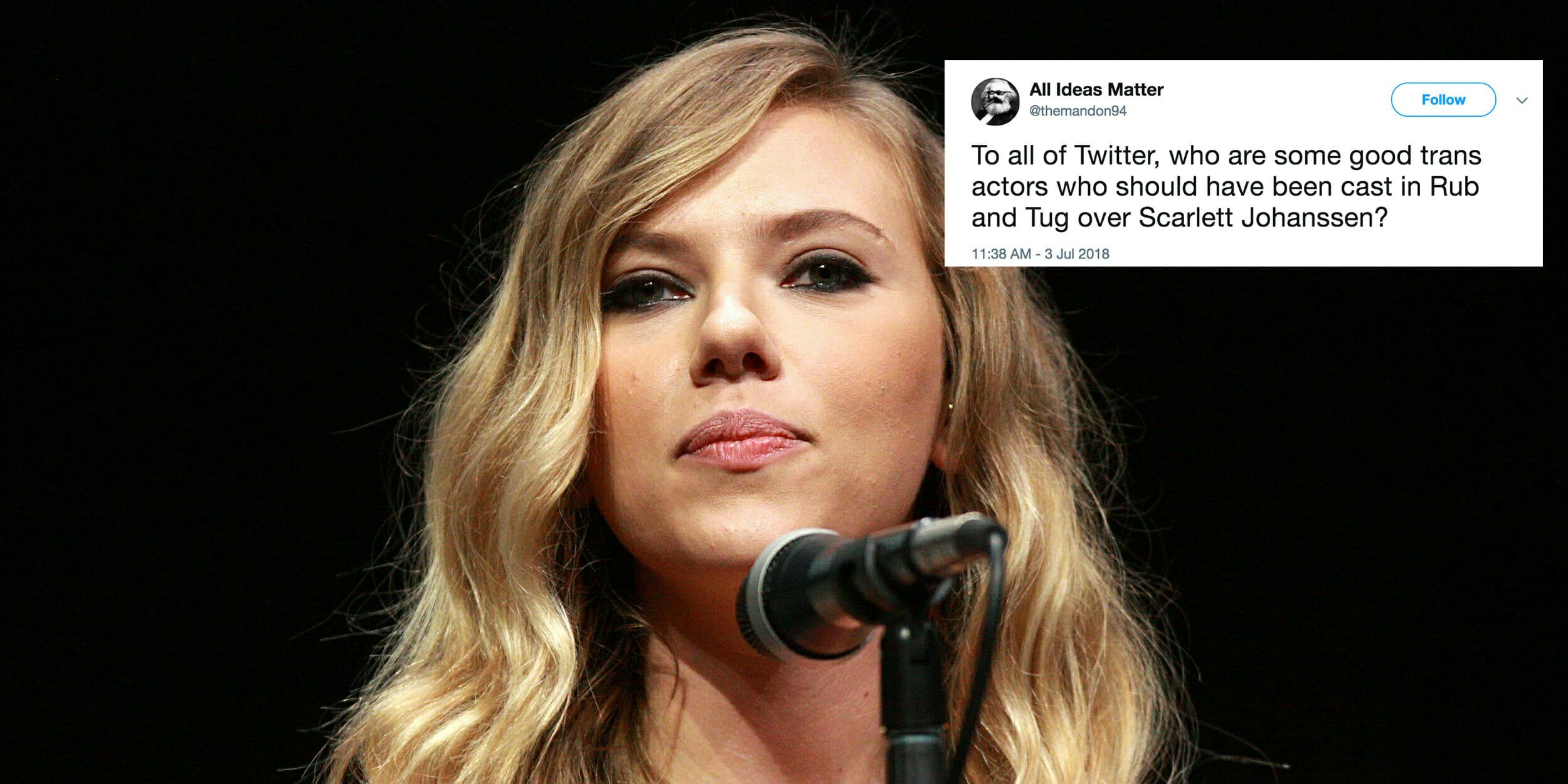 Scarlett Johansson Is Not Pleased She Didn't Get to Play a Trans Person