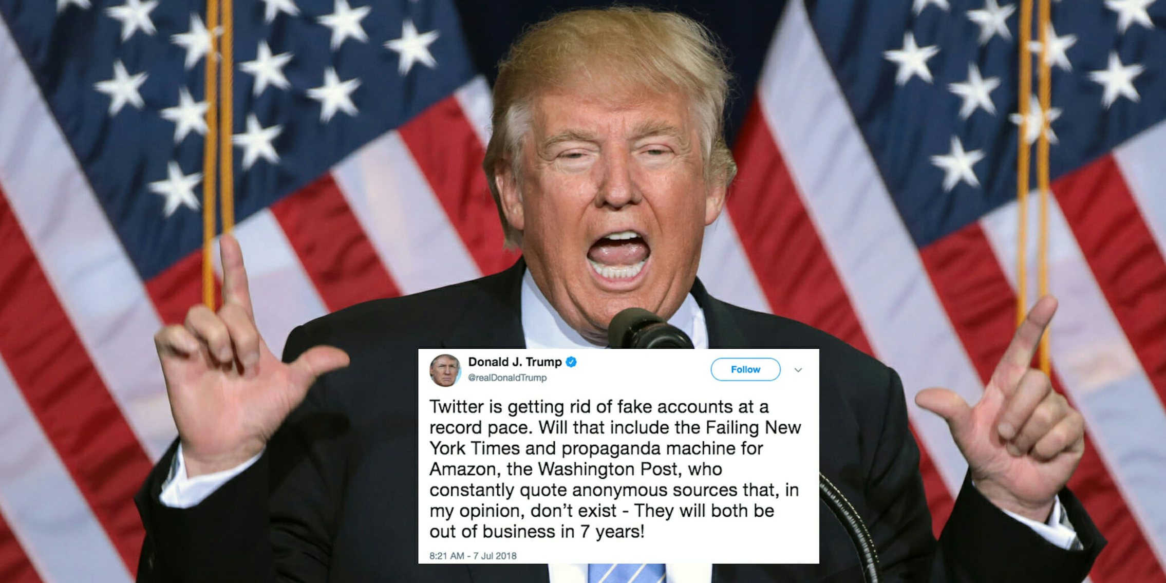 Trump tweets that the Washington Post is 'fake news' while citing the Washington Post.