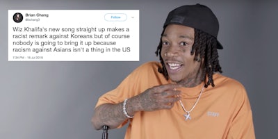 Wiz Khalifa has been accused of relying on racist stereotypes in his track 'Hot Now'