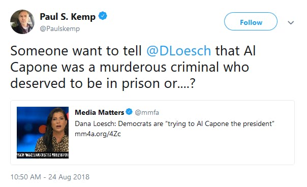 Dan Loesch Al Capone Trump