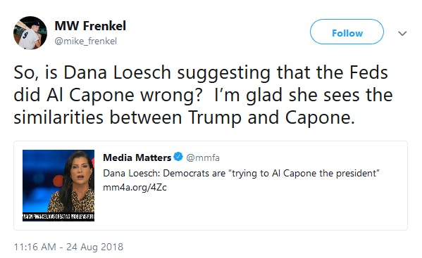Dan Loesch Al Capone Trump