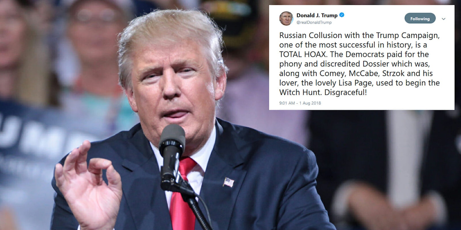 President Donald Trump tweeted about FBI agent Lisa Page on Wednesday and referred to her as the 'lovely Lisa Page,' which Twitter found odd.