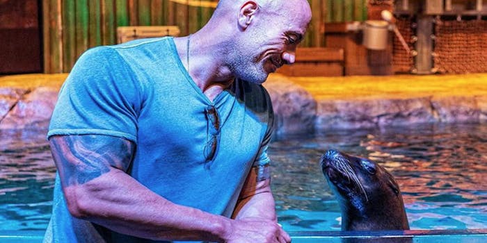 Dwayne Johnson Visits Georgia Aquarium