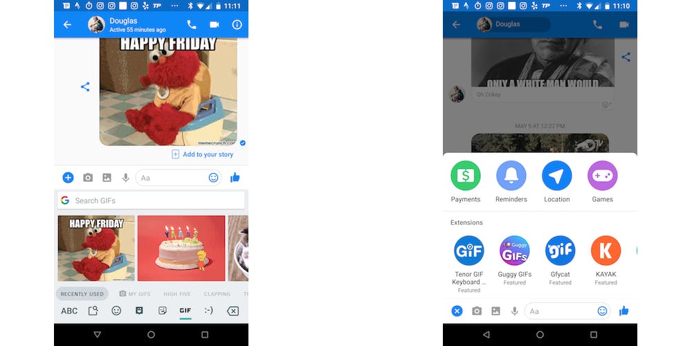 Send GIFs on Facebook Messenger