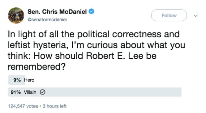 Chris McDaniel Robert E. Lee Twitter