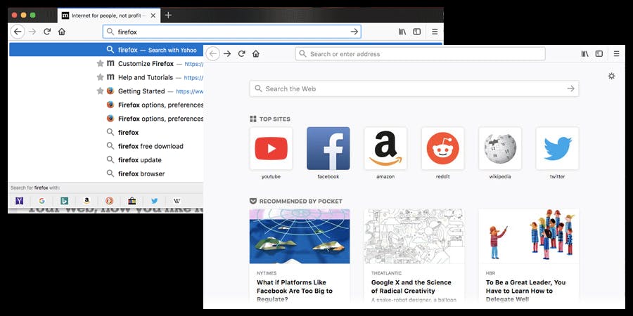 Mozilla Firefox screengrabs
