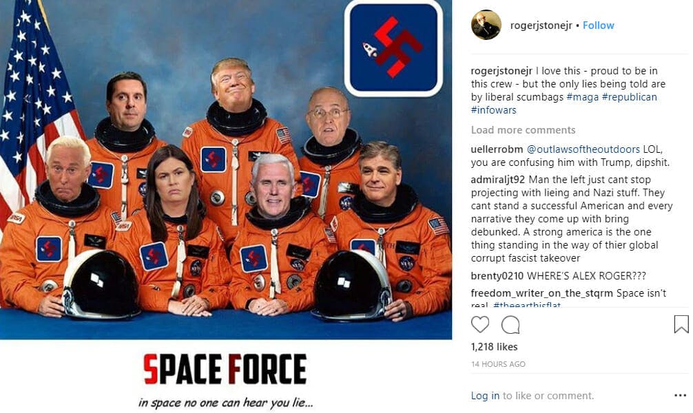 Roger Stone Swastika Space Force
