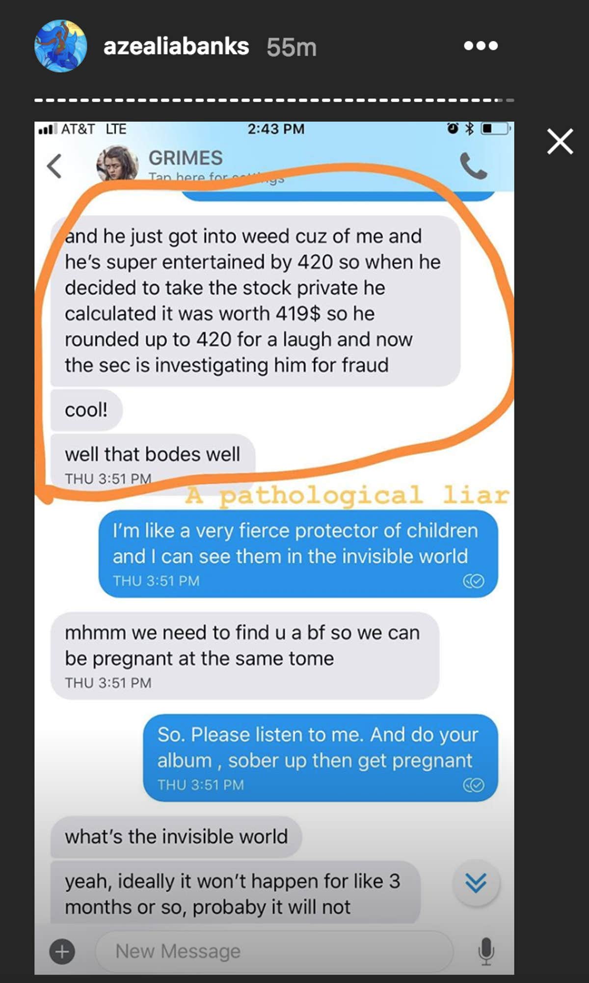Azelia Banks Accuses Grimes of Being a 'Pathological Liar' in Instagram