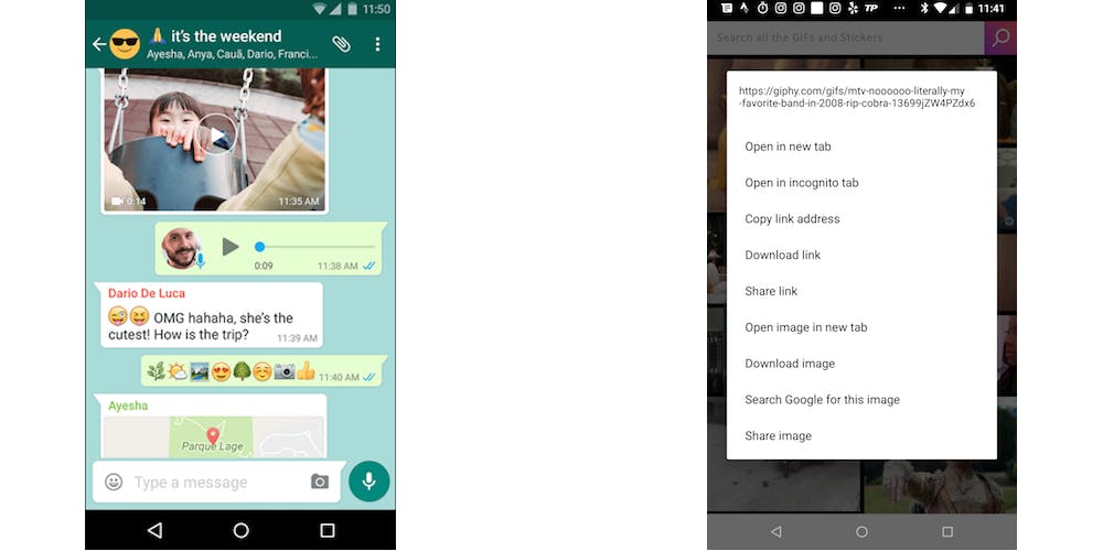 Text GIFs on WhatsApp