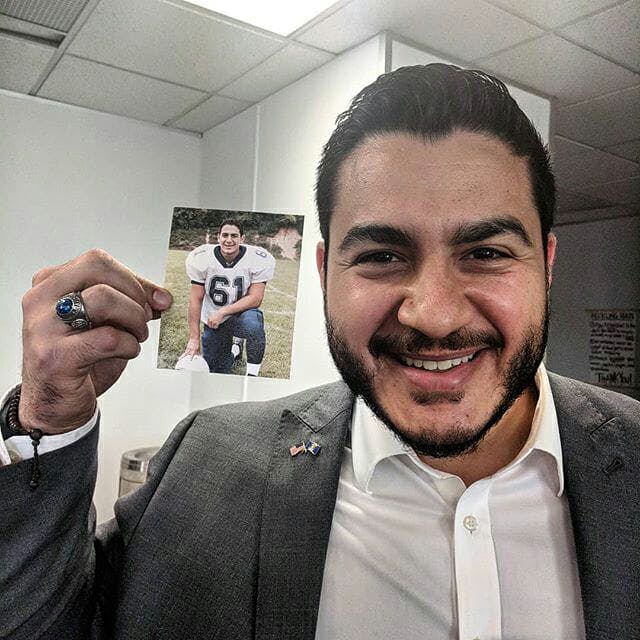 abdul el-sayed holding football picture