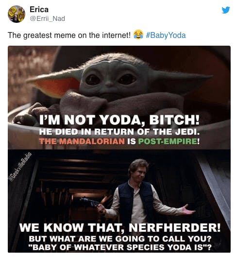 baby yoda nerd meme