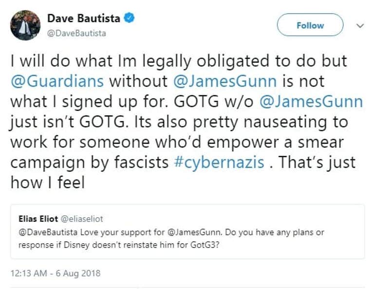 dave bautista tweet