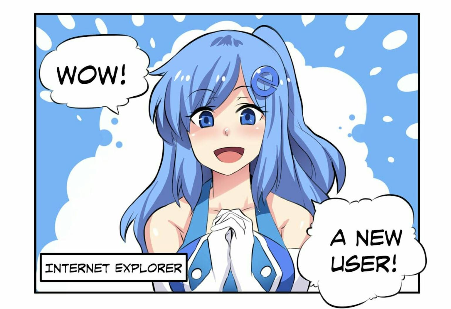 Internet Explorer Reimagined As A Sad Anime Girl Will Break Your Heart 7755