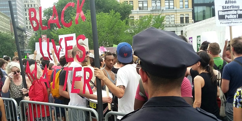 police watch black lives matter