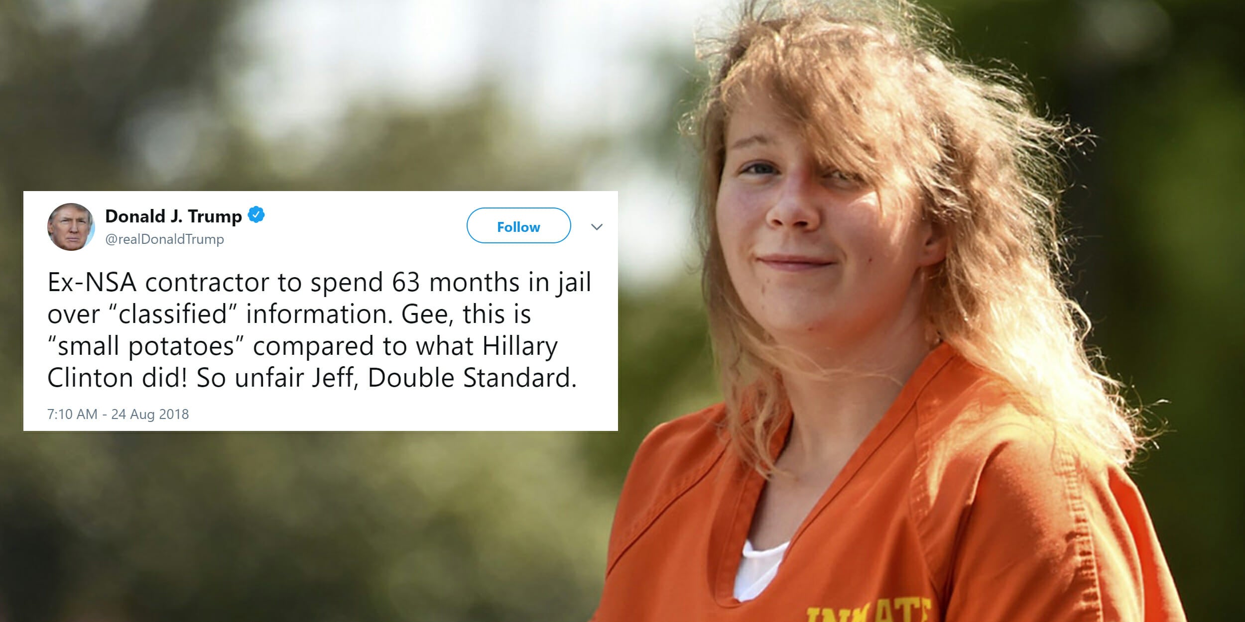 reality winner donald trump tweet