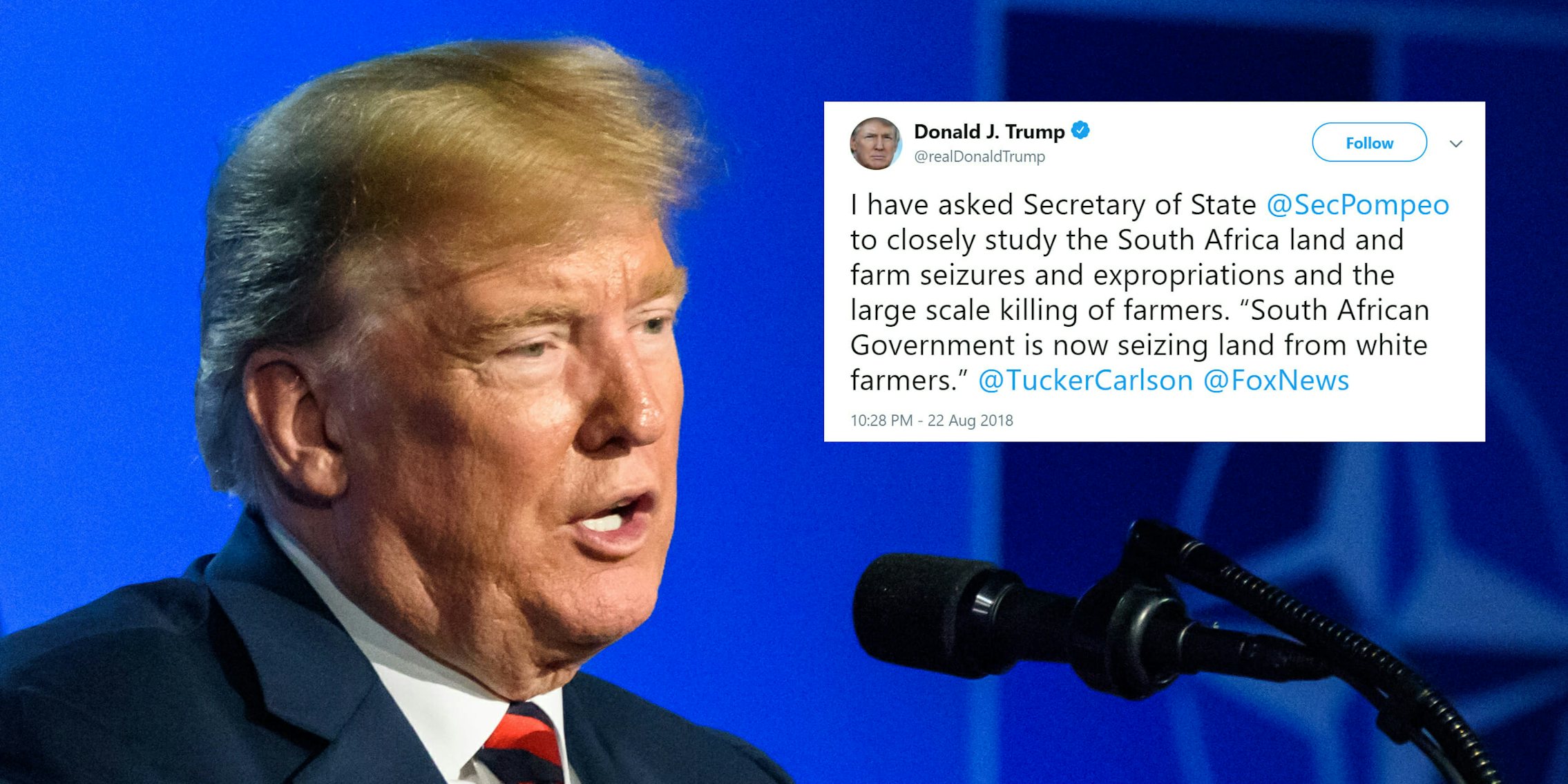 trump south african farmer tweet