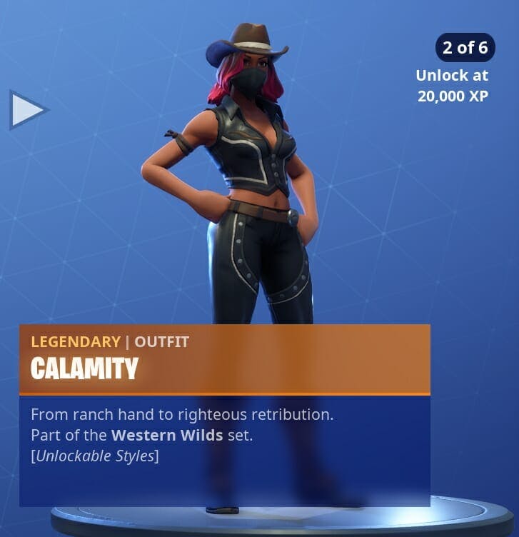 Calamity's second skin in Fortnite.