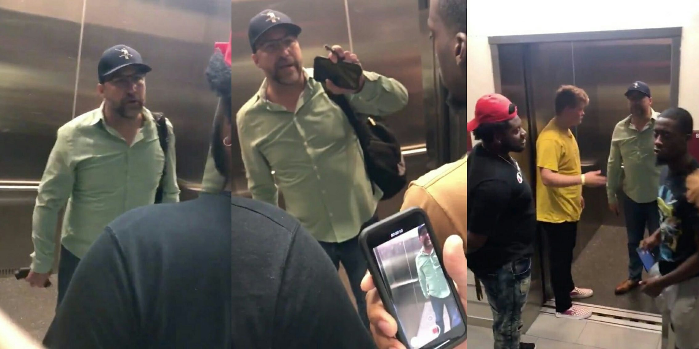 A white man, Don Crandall, pulls a gun out on Black Florida A&M University students in an apartment complex elevator.