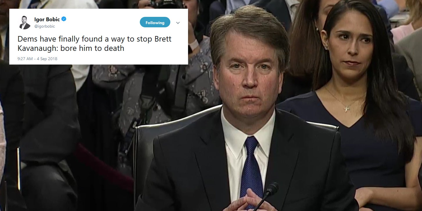 Twitter Is Joking About Brett Kavanaugh Sitting Quietly Through His Hearing