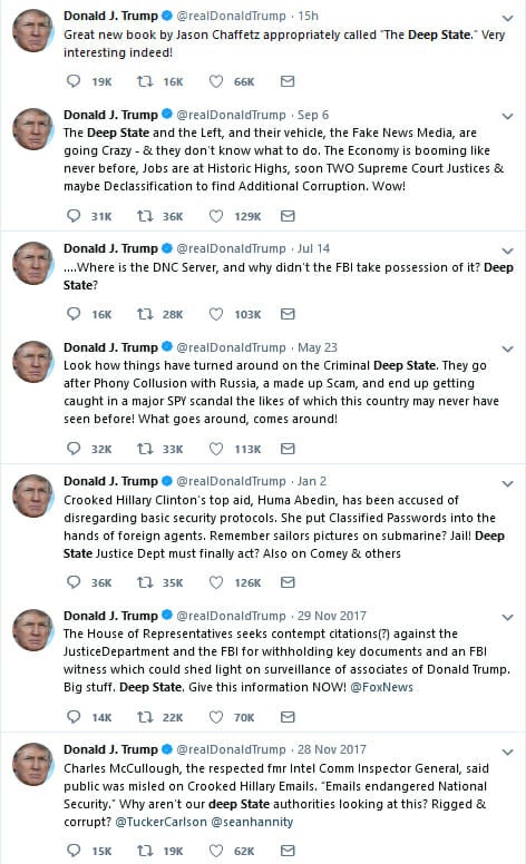 Trump Deep State Tweets