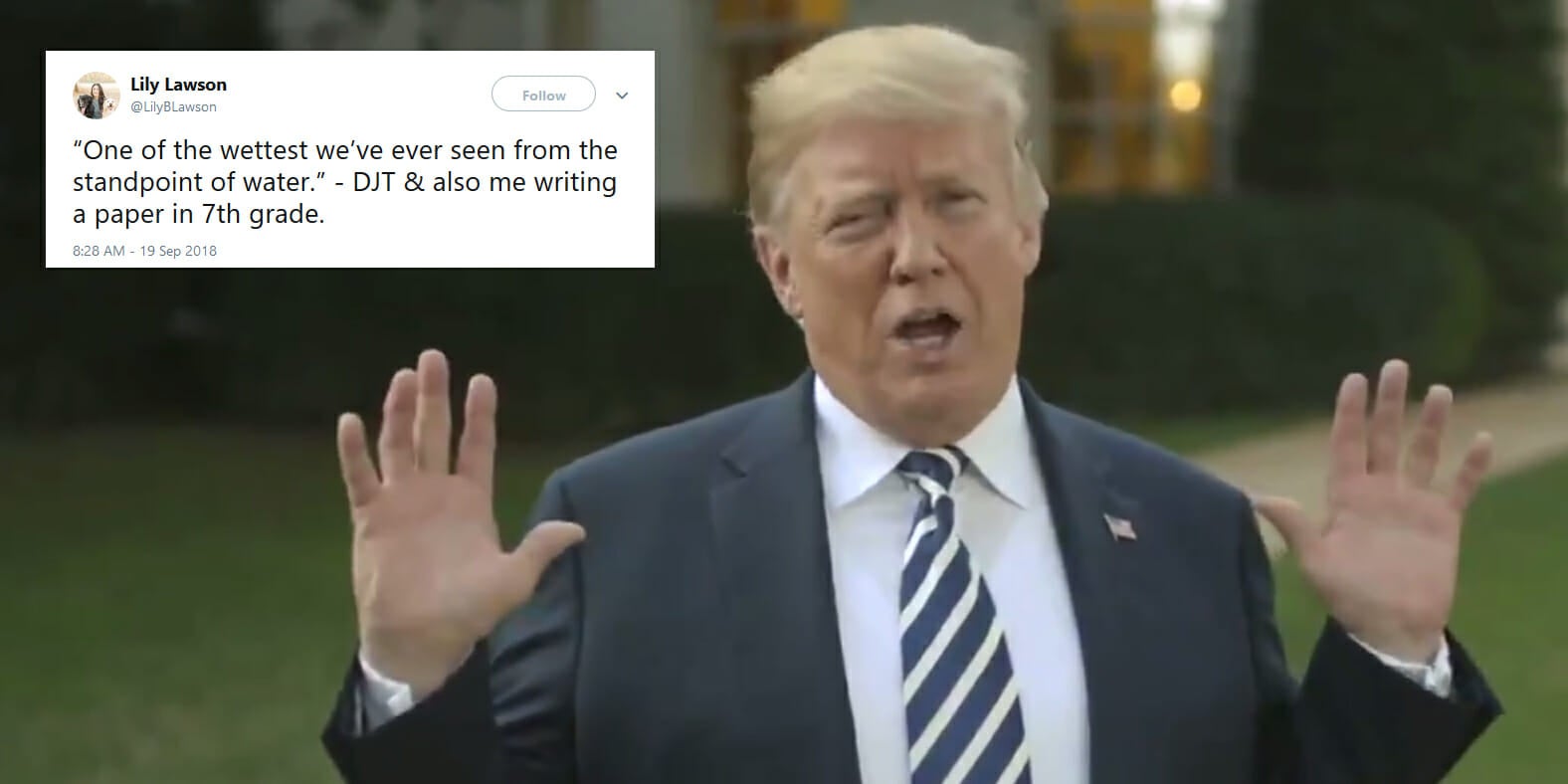 Trump Wettest In Terms of Water Florence Video