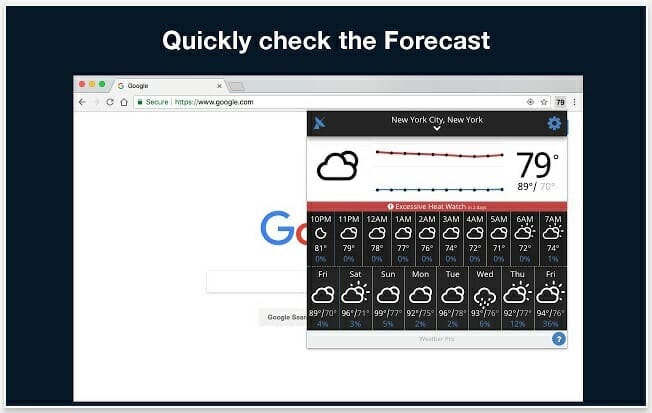 best google chrome extensions : weather
