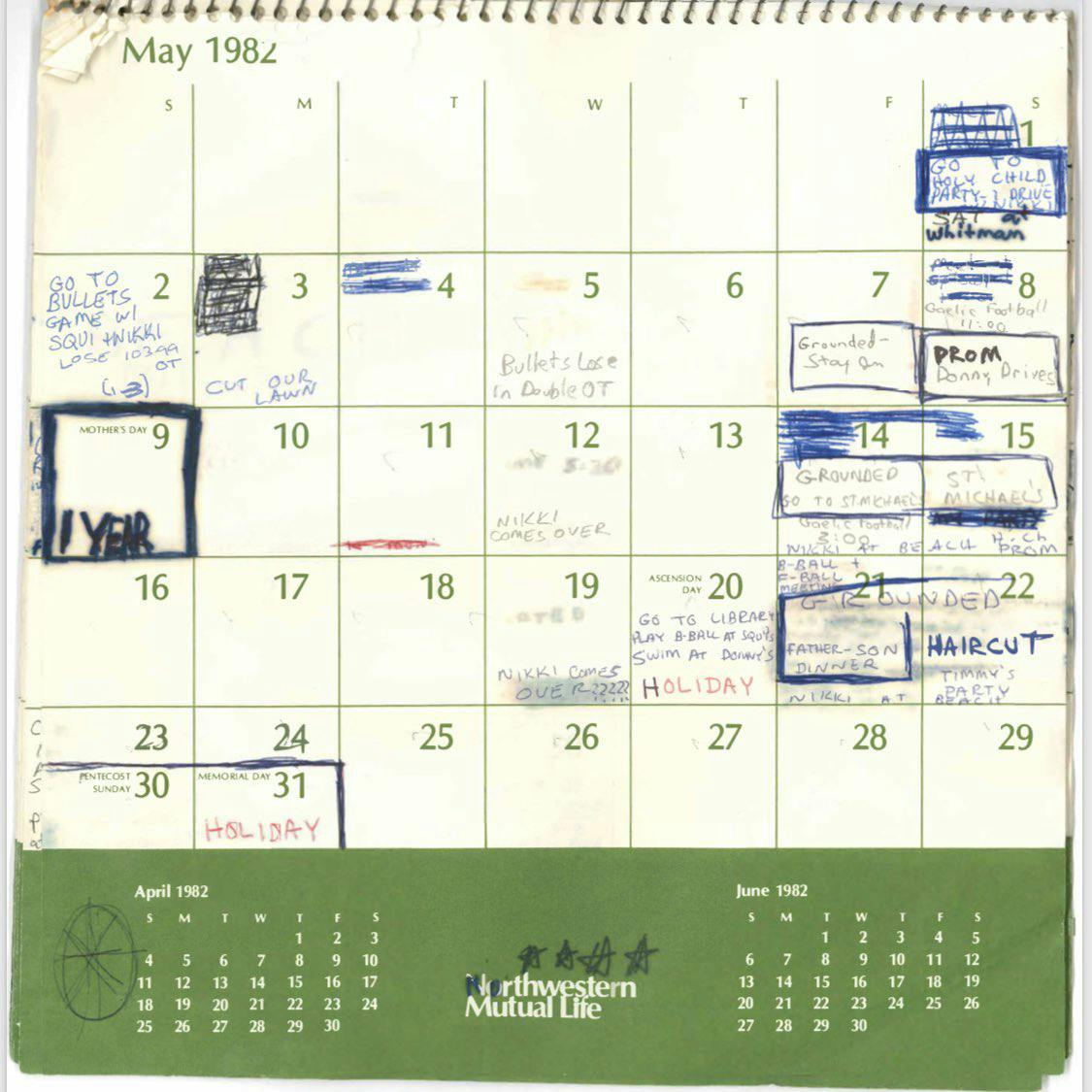 brett kavanaugh calendar may 1982