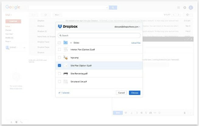 best google chrome extensions : dropbox for gmail