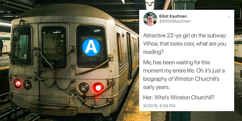 elliot kaufman churchill subway tweet