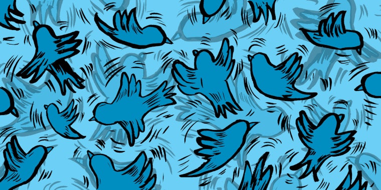 flock of twitter birds