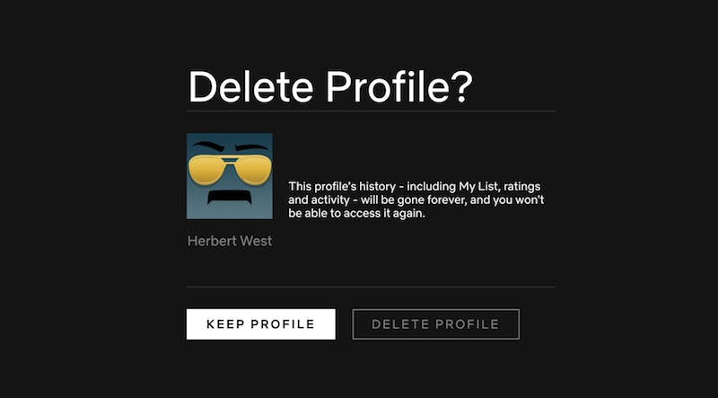 how to delete watch history on netflix