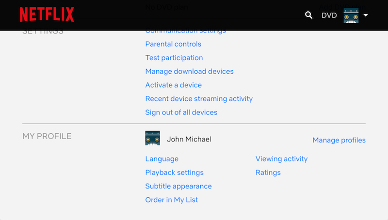 How to delete Netflix watch history