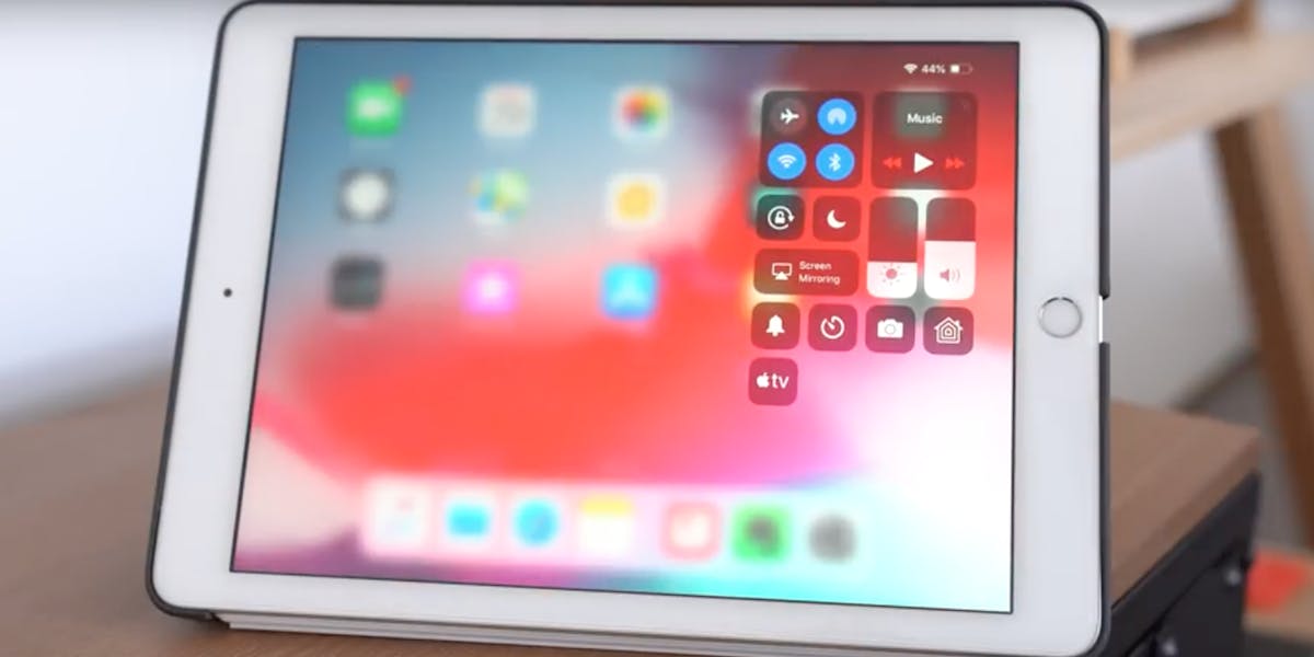 Control Center in iOS 12 on iPad