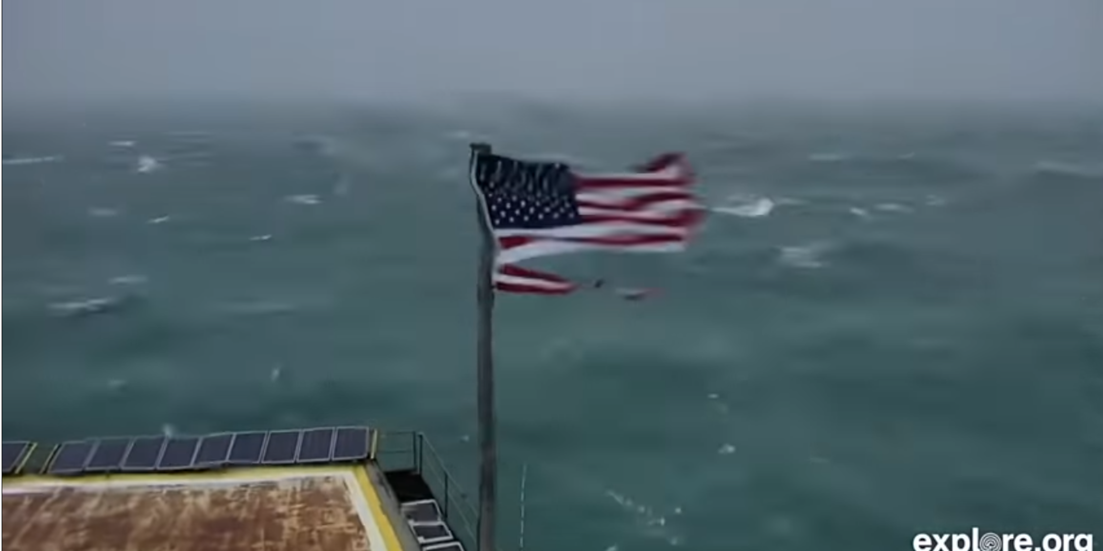 Kevin the flag in Hurricane Florence