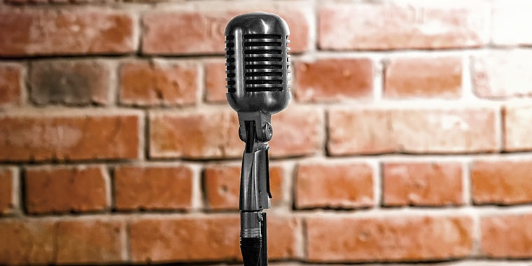 microphone empty stage standup comedy