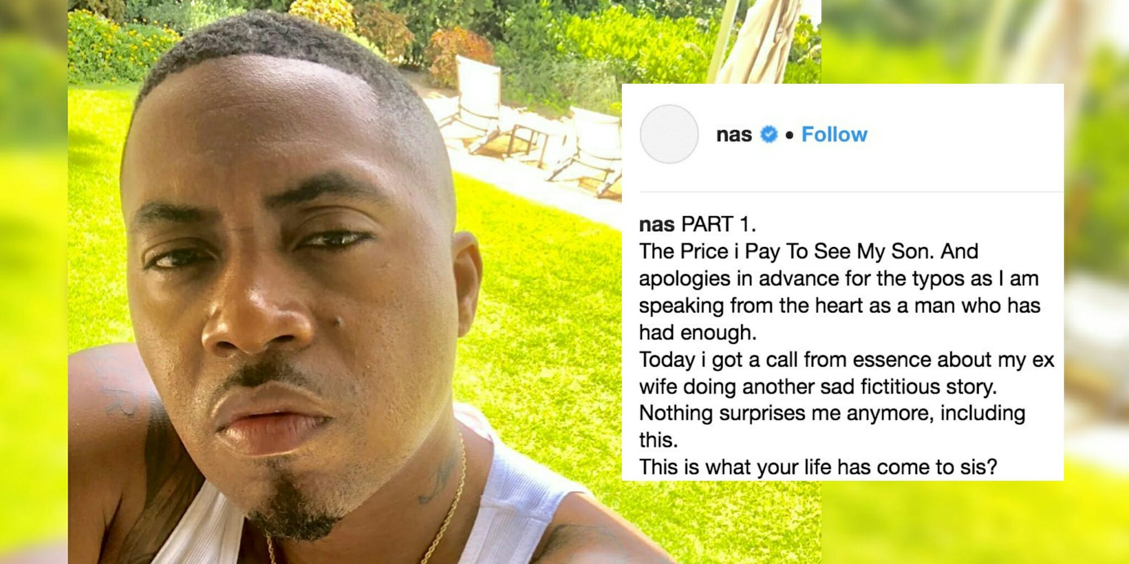Nas and an Instagram post in which he denies abusing his ex-wife Kelis.