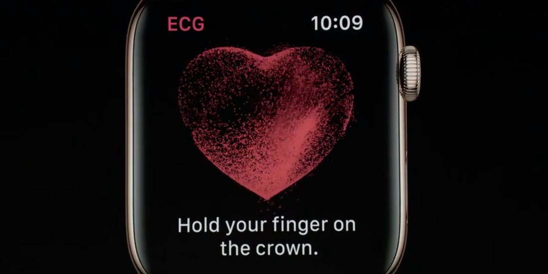 Apple Watch Series 4 heart rate ECG sensing