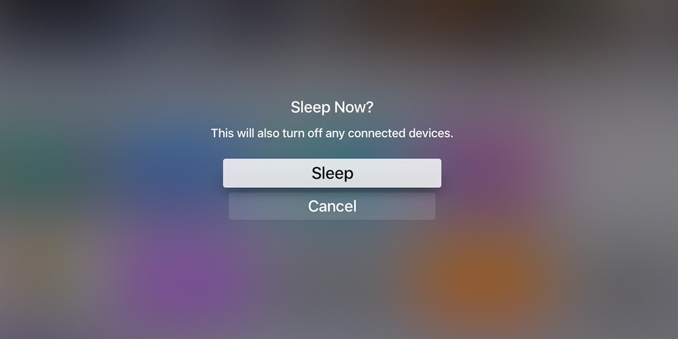Turn off Apple TV screen