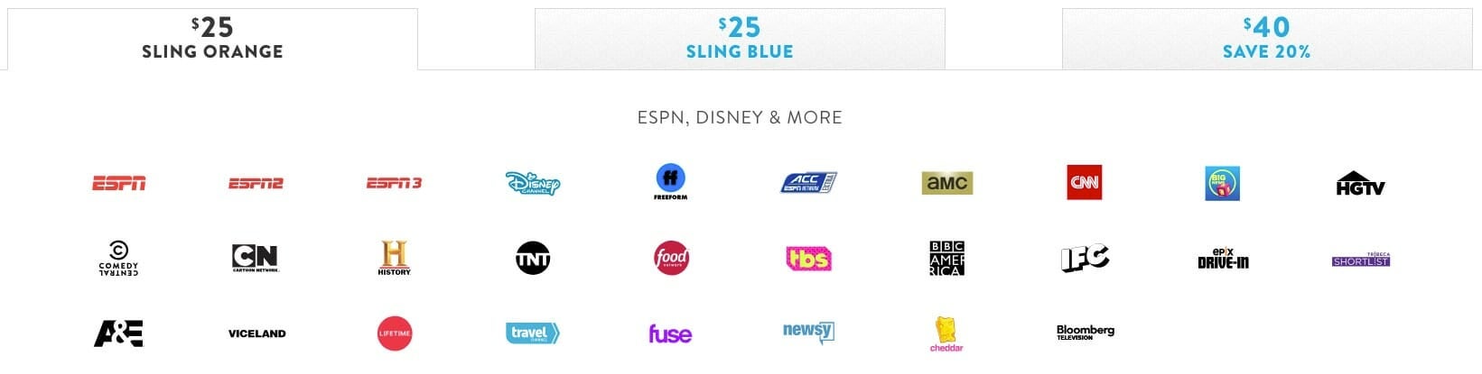 monday night football sling tv