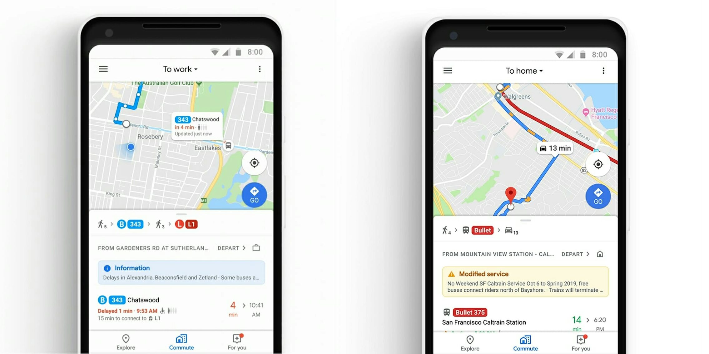 Google Maps is introducing new real-time tracking features for buses and trains.