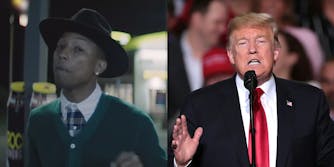 Lawyers for musician Pharrell Williams blasted President Donald Trump after the song 'Happy' was used at a rally the day of the Pittsburgh shooting.