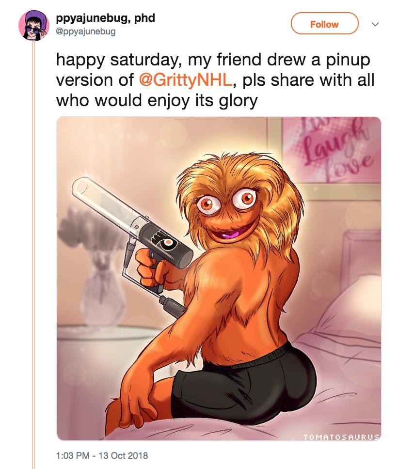 Fan-made female version of Flyers mascot is disturbingly funny